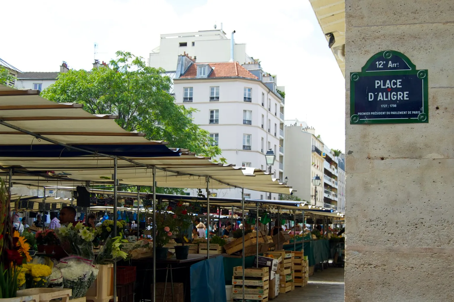 a photo of Marche d'aligre one of the best spots to take a paris market tour