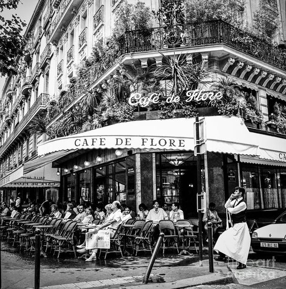 A picture of the cafe de flore before it became a tourist haunt and famous on instagram.