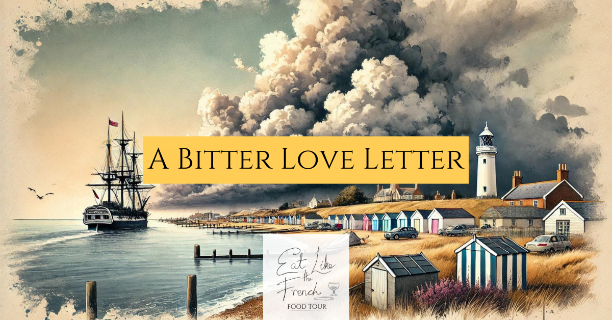 "a Bitter Love Note" - Adnams Brewery Tour Review & More 1 A bitter love to not to adnams brewery, the best craft brewery in the world. An illustration of southwold with storm clouds and a ship in the sea