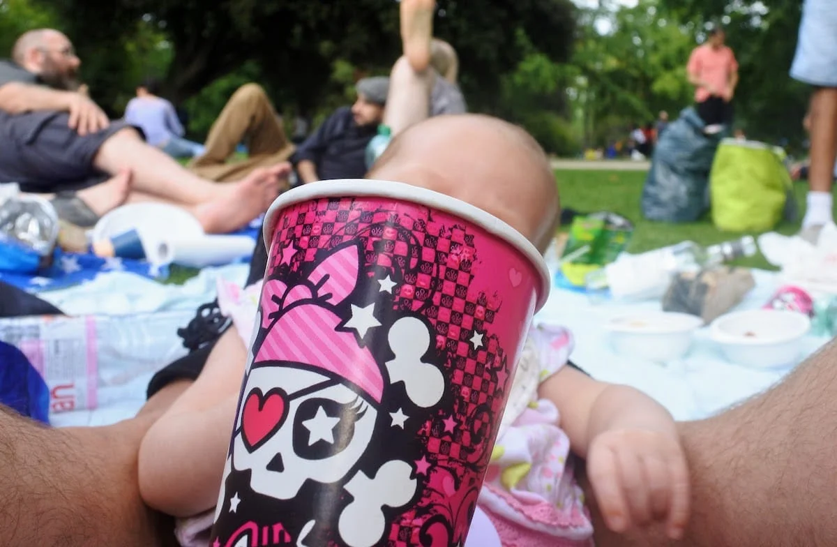 Apero en Famillie in a Paris Park A picture taken during an Apero en famille in a paris park with our baby when she was a few month old