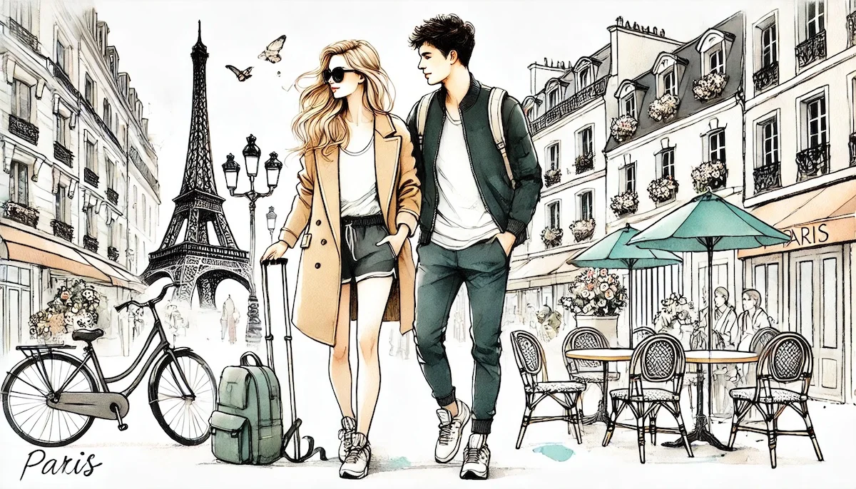 a relaxed couple enjoying paris having read our Paris Olympics Survival Guide
