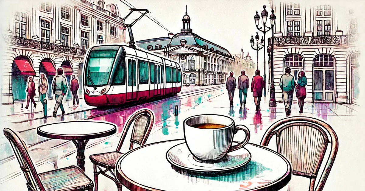 "The Mug of Coffee Seduced Me" - Black List Café, Bordeaux: Review 1 an illustration of a cup of coffee being enjoyed at Black List Cafe Bordeaux for my review