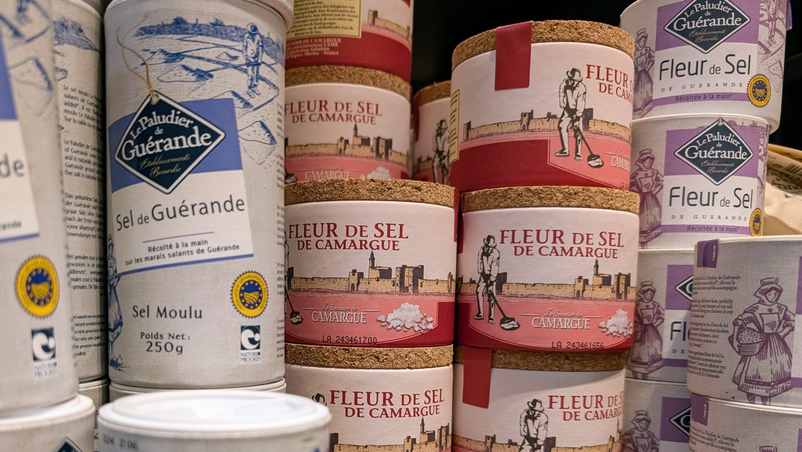 Fleur de Sel Images of differnt types of fleur de sel, salt, taken on a recent shopping trip in Paris